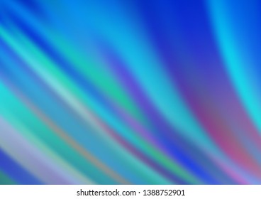 Light BLUE vector pattern with lava shapes. A sample with blurred bubble shapes. Textured wave pattern for backgrounds.