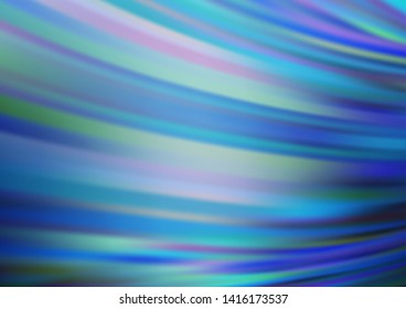 Light BLUE vector pattern with lava shapes. Glitter abstract illustration with wry lines. A completely new template for your business design.