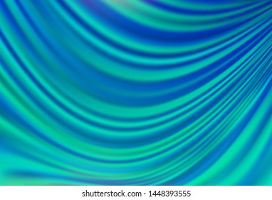 Light BLUE vector pattern with lava shapes. Shining illustration, which consist of blurred lines, circles. A completely new template for your business design.