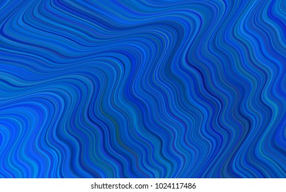 Light BLUE vector pattern with lines, ovals. Colorful abstract illustration with gradient lines. A new texture for your  ad, booklets, leaflets.