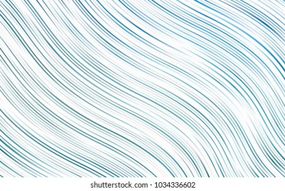 Light BLUE vector pattern with lines, ovals. Brand-new colored illustration in marble style with gradient. The best blurred design for your business.