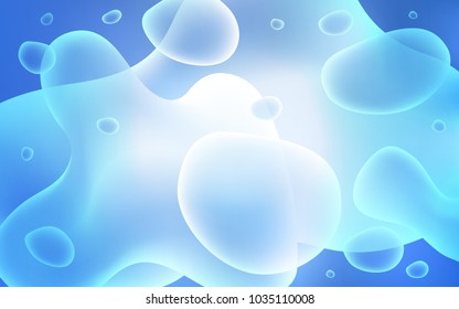 Light BLUE vector pattern with lines, ovals. Geometric illustration in memphis style with gradient.  Textured wave pattern for backgrounds.