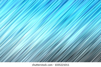 Light BLUE vector pattern with lines, ovals. An elegant bright illustration with gradient. A completely new template for your business design.