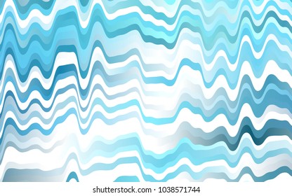 Light BLUE vector pattern with lines, ovals. Colorful illustration in abstract marble style with gradient. Marble style for your business design.