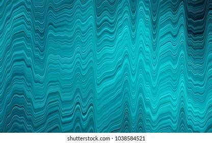 Light BLUE vector pattern with lines, ovals. Brand-new colored illustration in marble style with gradient. The elegant pattern for brand book.