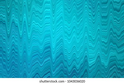 Light BLUE vector pattern with lines, ovals. Shining crooked illustration in marble style. The best blurred design for your business.