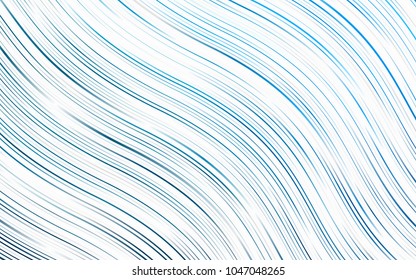 Light BLUE vector pattern with lines, ovals. A completely new color illustration in marble style. A completely new marble design for your business.