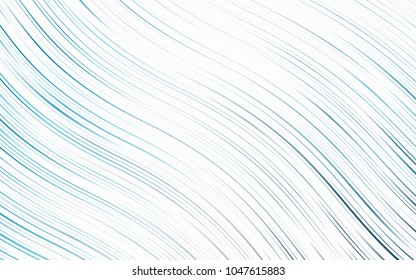 Light BLUE vector pattern with lines, ovals. An elegant bright illustration with gradient. Pattern for your business design.