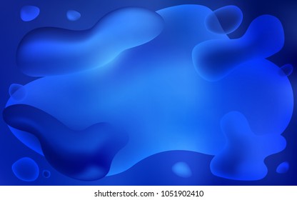 Light BLUE vector pattern with lines, ovals. Geometric illustration in memphis style with gradient.  Memphis design for your web site.