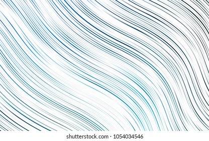 Light BLUE vector pattern with lines, ovals. Brand-new colored illustration in marble style with gradient. Marble style for your business design.