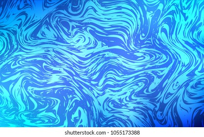 Light BLUE vector pattern with lines, ovals. A vague circumflex abstract illustration with gradient. A completely new template for your business design.