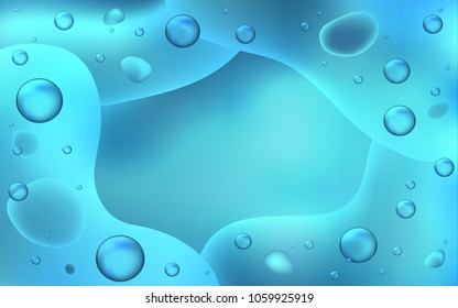 Light BLUE vector pattern with lines, ovals. Creative illustration in halftone memphis style with gradient. New composition for your brand book.