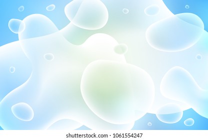 Light BLUE vector pattern with lines, ovals. A completely new color illustration in memphis style. New composition for your brand book.