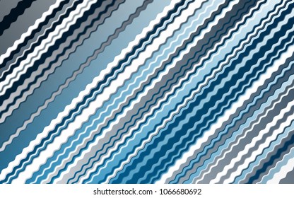 Light BLUE vector pattern with lines, ovals. A vague circumflex abstract illustration with gradient. The elegant pattern for brand book.
