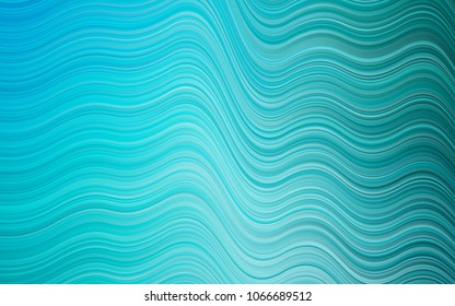 Light BLUE vector pattern with lines, ovals. Colorful abstract illustration with gradient lines. Pattern for your business design.