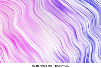 Light BLUE vector pattern with lines, ovals. A completely new color illustration in marble style. A completely new memphis design for your business.