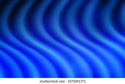 Light BLUE vector pattern with lines, ovals. Modern gradient abstract illustration with bandy lines. New composition for your brand book.