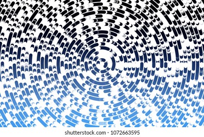 Light BLUE vector pattern with lines, ovals. Glitter abstract illustration with wry lines. Textured wave pattern for backgrounds.