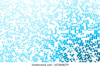 Light BLUE vector pattern with lines, ovals. A vague circumflex abstract illustration with gradient. Textured wave pattern for backgrounds.