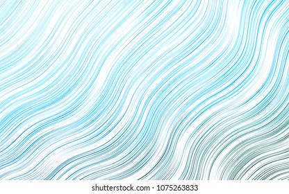 Light BLUE vector pattern with lines, ovals. A vague circumflex abstract illustration with gradient. The best blurred design for your business.