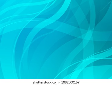 Light BLUE vector pattern with lines, ovals. Creative illustration in halftone marble style with gradient. Marble design for your web site.
