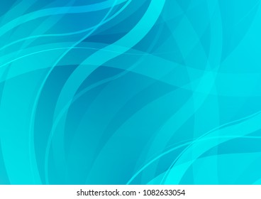 Light BLUE vector pattern with lines, ovals. Colorful illustration in abstract marble style with gradient. A completely new marble design for your business.