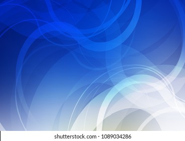 Light BLUE vector pattern with lines, ovals. Brand new colored illustration in marble style with gradient. A new texture for your  ad, booklets, leaflets.