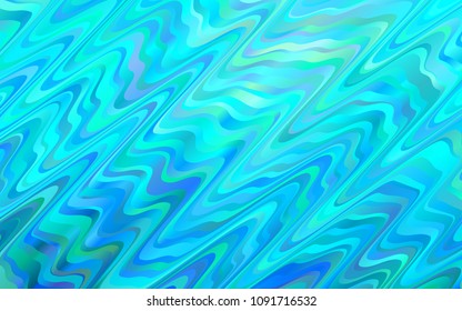 Light BLUE vector pattern with lines, ovals. Colorful illustration in abstract marble style with gradient. Marble design for your web site.