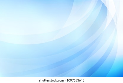 Light BLUE vector pattern with lines, ovals. Modern gradient abstract illustration with bandy lines. Pattern for your business design.