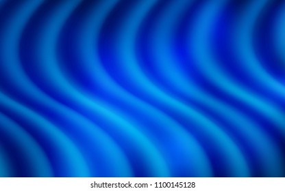 Light BLUE vector pattern with lines, ovals. Modern gradient abstract illustration with bandy lines. Marble design for your web site.