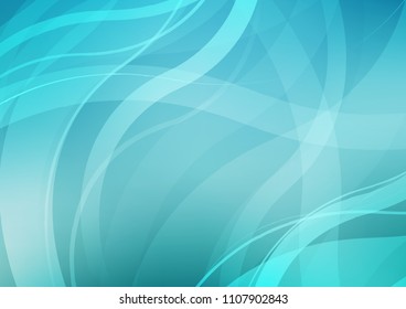 Light BLUE vector pattern with lines, ovals. Creative geometric illustration in marble style with gradient. New composition for your brand book.