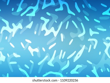 Light BLUE vector pattern with lines, ovals. An elegant bright illustration with gradient. A completely new template for your business design.