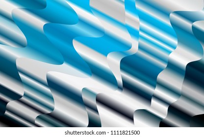 Light BLUE vector pattern with lines, ovals. Shining illustration, which consist of blurred lines, circles. The template for cell phone backgrounds.