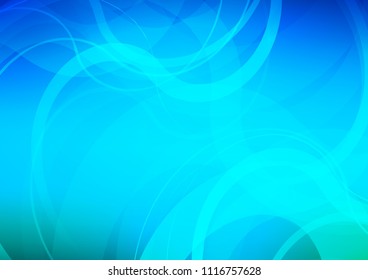 Light BLUE vector pattern with lines, ovals. An elegant bright illustration with gradient. Marble design for your web site.