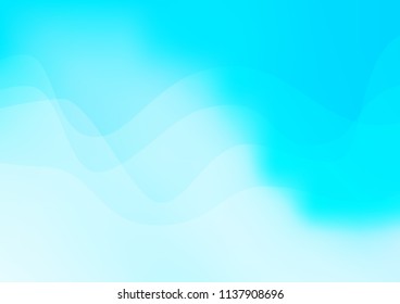 Light BLUE vector pattern with lines, ovals. A vague circumflex abstract illustration with gradient. The elegant pattern for brand book.