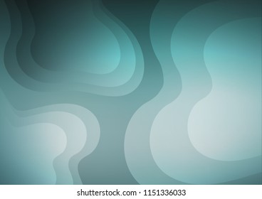 Light BLUE vector pattern with lines, ovals. Geometric illustration in marble style with gradient.  The best blurred design for your business.