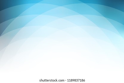 Light BLUE vector pattern with lines, ovals. A sample with blurred bubble shapes. New composition for your brand book.