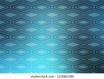 Light BLUE vector pattern with lines, rectangles. Colorful lines, squares on abstract background with gradient. Smart design for your business advert.