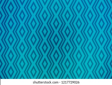 Light BLUE vector pattern with lines, rectangles. Colorful decorative design in simple style with lines, rhombuses. Best design for your ad, poster, banner.
