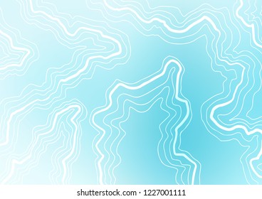Light BLUE vector pattern with lines, ovals. Colorful illustration in abstract marble style with gradient. The elegant pattern for brand book.