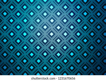 Light BLUE vector pattern with lines, rectangles. Colorful illustration with lines, cubes on abstract template. Pattern for websites, landing pages.