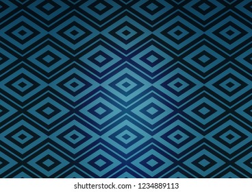 Light BLUE vector pattern with lines, rectangles. Colorful decorative design in simple style with lines, rhombuses. Smart design for your business advert.