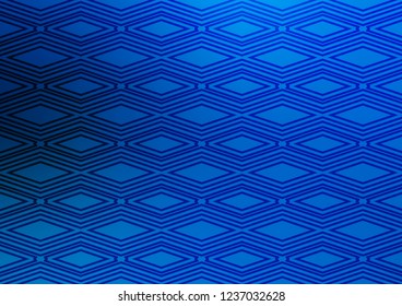 Light BLUE vector pattern with lines, rectangles. Colorful decorative design in simple style with lines, rhombuses. Smart design for your business advert.