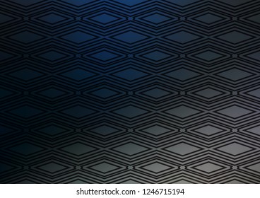 Light BLUE vector pattern with lines, rectangles. Glitter abstract illustration with colorful lines, rhombuses. Best design for your ad, poster, banner.