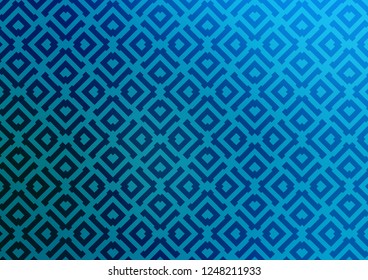 Light BLUE vector pattern with lines, rectangles. Shining colorful illustration with lines, rectangles. Smart design for your business advert.