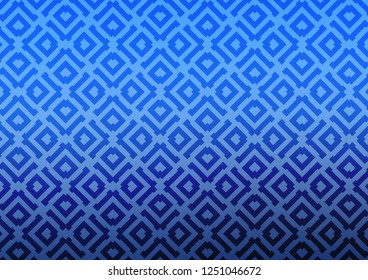 Light BLUE vector pattern with lines, rectangles. Shining colorful illustration with lines, rectangles. Pattern for ads, posters, banners.