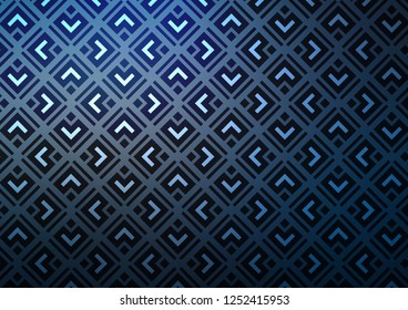 Light BLUE vector pattern with lines, rectangles. Colorful lines, squares on abstract background with gradient. Pattern for ads, posters, banners.