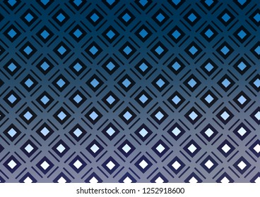 Light BLUE vector pattern with lines, rectangles. Colorful decorative design in simple style with lines, rhombuses. Pattern for ads, posters, banners.