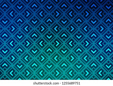 Light BLUE vector pattern with lines, rectangles. Colorful illustration with lines, cubes on abstract template. Backdrop for TV commercials.