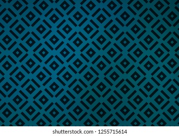 Light BLUE vector pattern with lines, rectangles. Modern geometric abstract illustration with lines, squares. Best design for your ad, poster, banner.